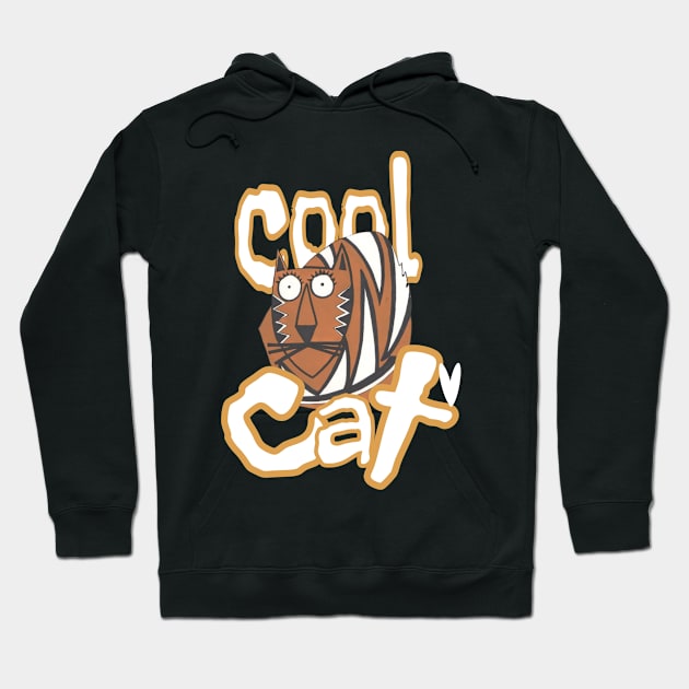 Cool Cat Hoodie by krisevansart